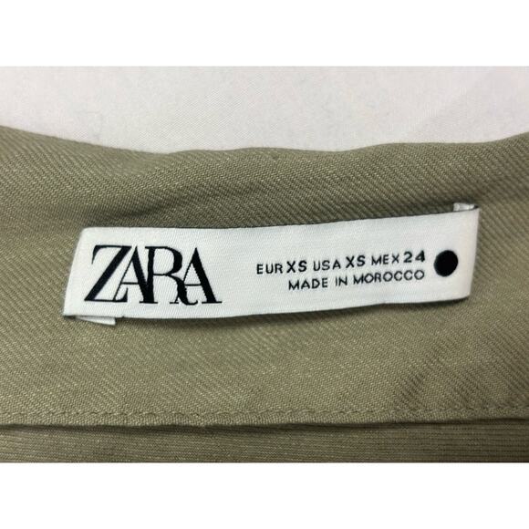 Zara Linen One Shoulder Draped Pencil Midi Dress Avant Garde Romantic Size XS - Picture 4 of 7